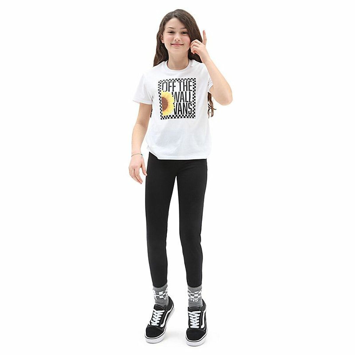Maglia a Maniche Corte per Bambini Vans Sunlit Crew Bianco - Immagine 3