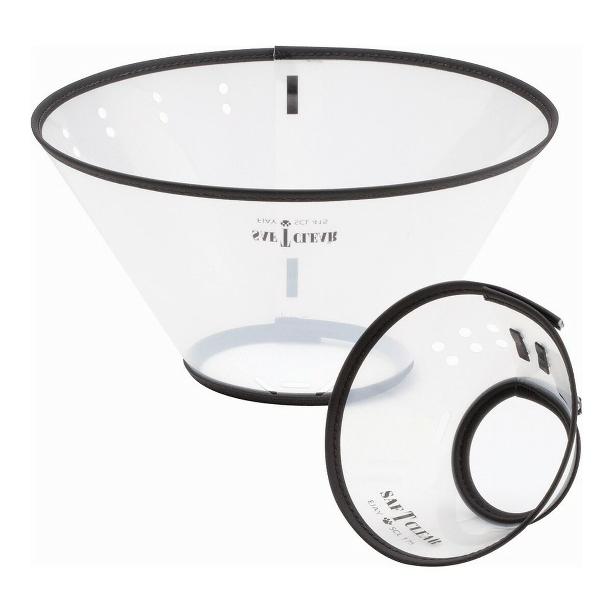 Collare elisabettiano per cani KVP Saf-T-Clear Trasparente (15-23 cm) - Immagine 2