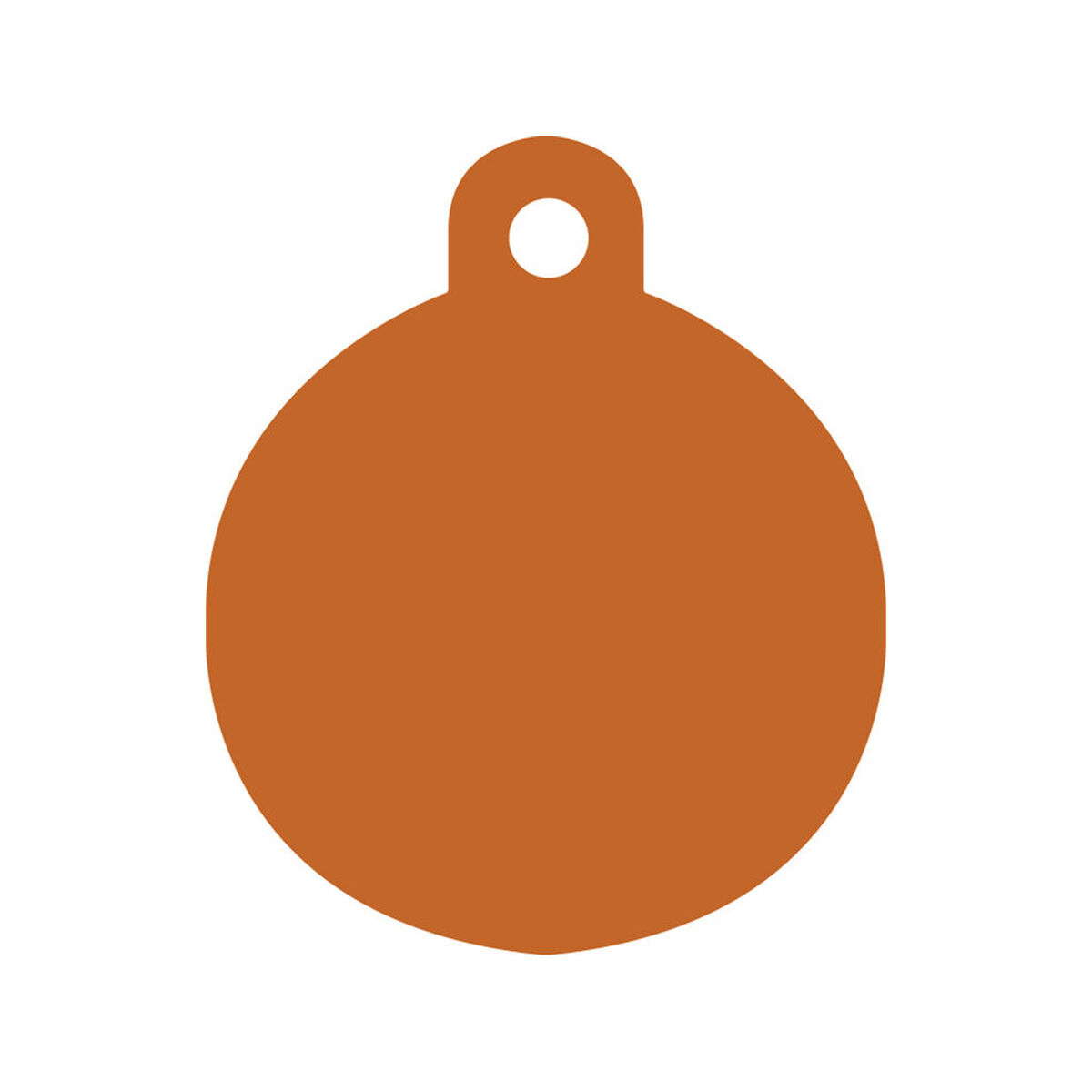 Targhetta per collana Imarc Circle Arancio