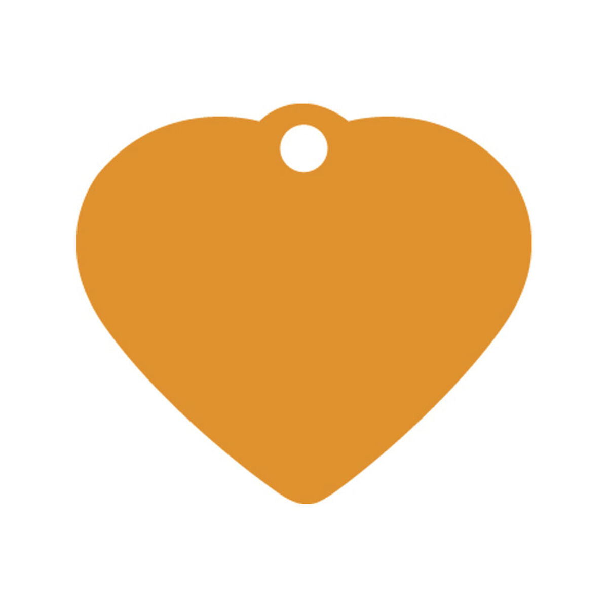 Targhetta per collana Imarc Heart Arancio - Immagine 1