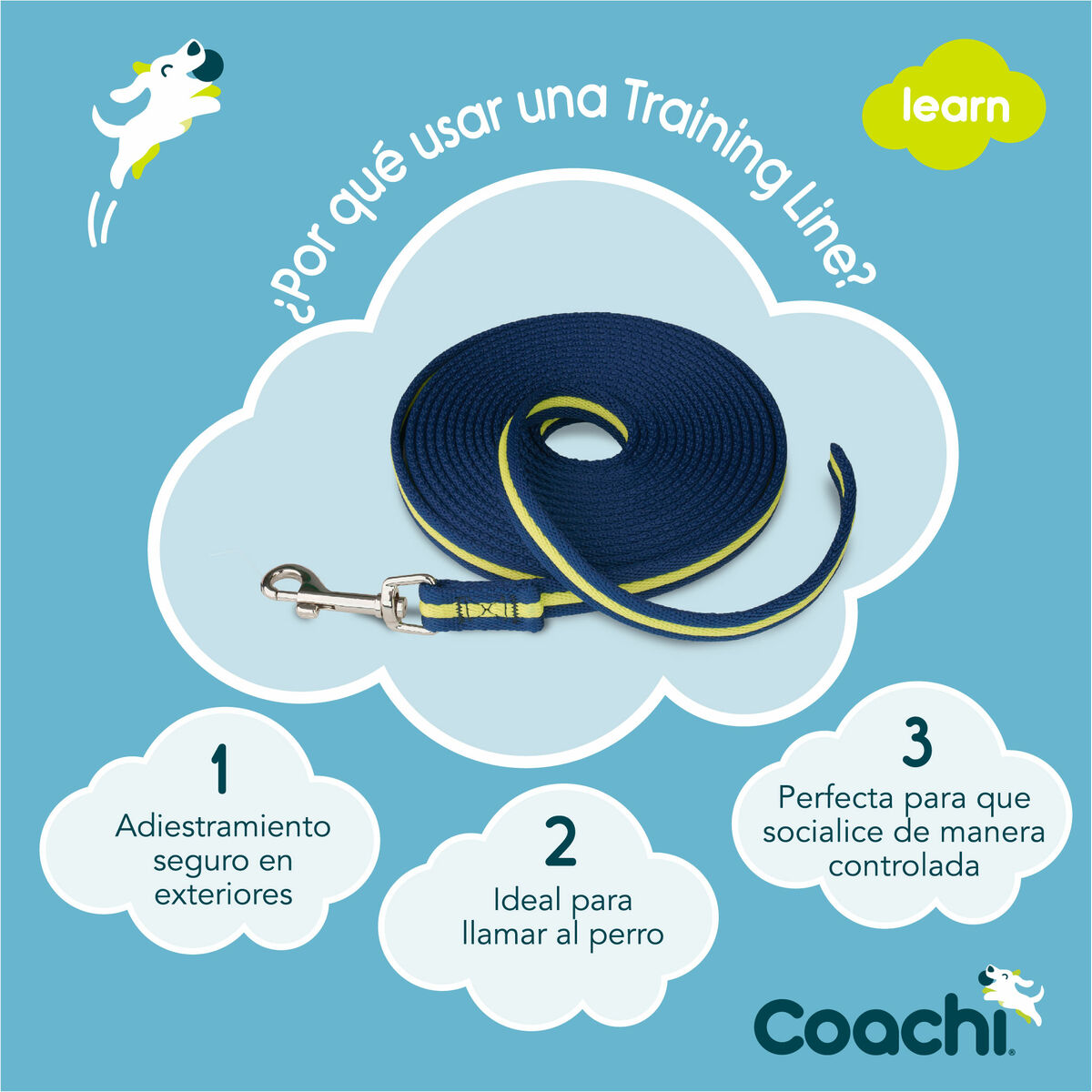 Guinzaglio per Cani Coachi Azzurro Allenamento - Immagine 3