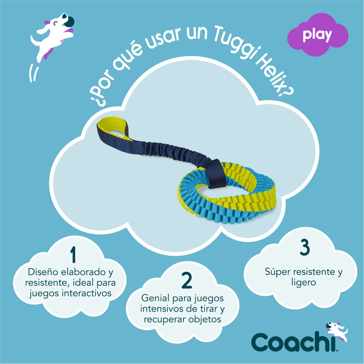 Giocattolo da allenamento Coachi TUGGI HELIX Azzurro - Immagine 4