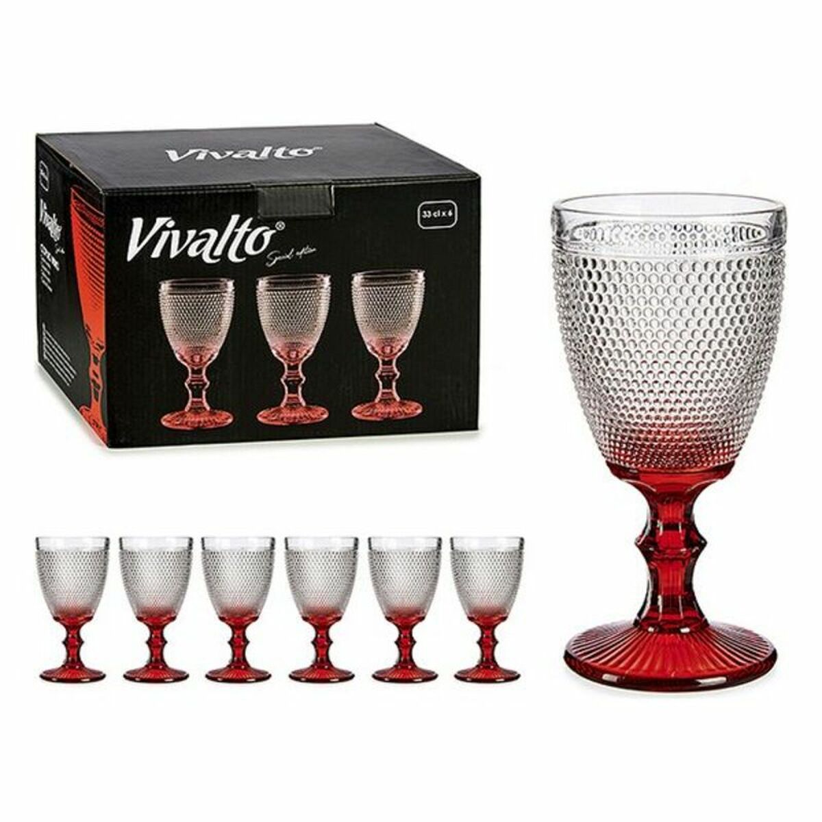 Calice per vino Vivalto 330 ml 33 cl (6 Unità) - Immagine 2