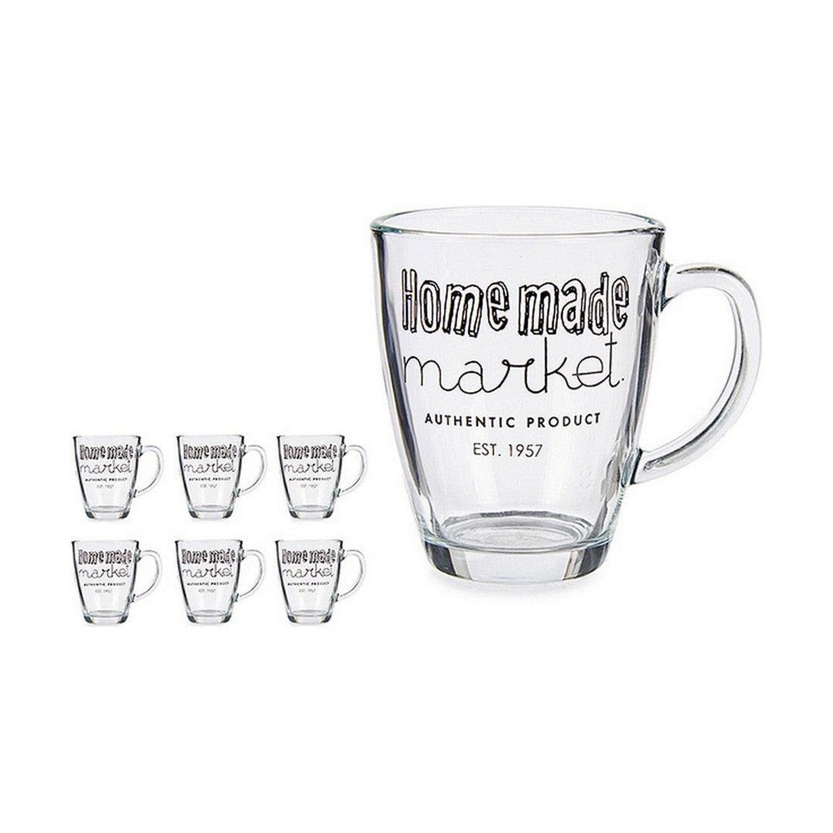 Tazza Mug Vivalto Market Trasparente 320 ml (6 Unità) - Immagine 3