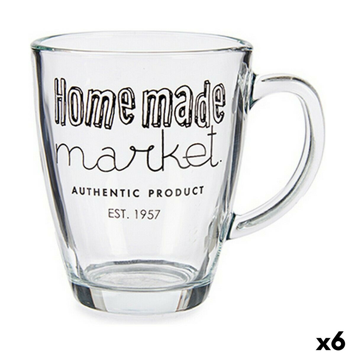 Tazza Mug Vivalto Market Trasparente 320 ml (6 Unità) - Immagine 2