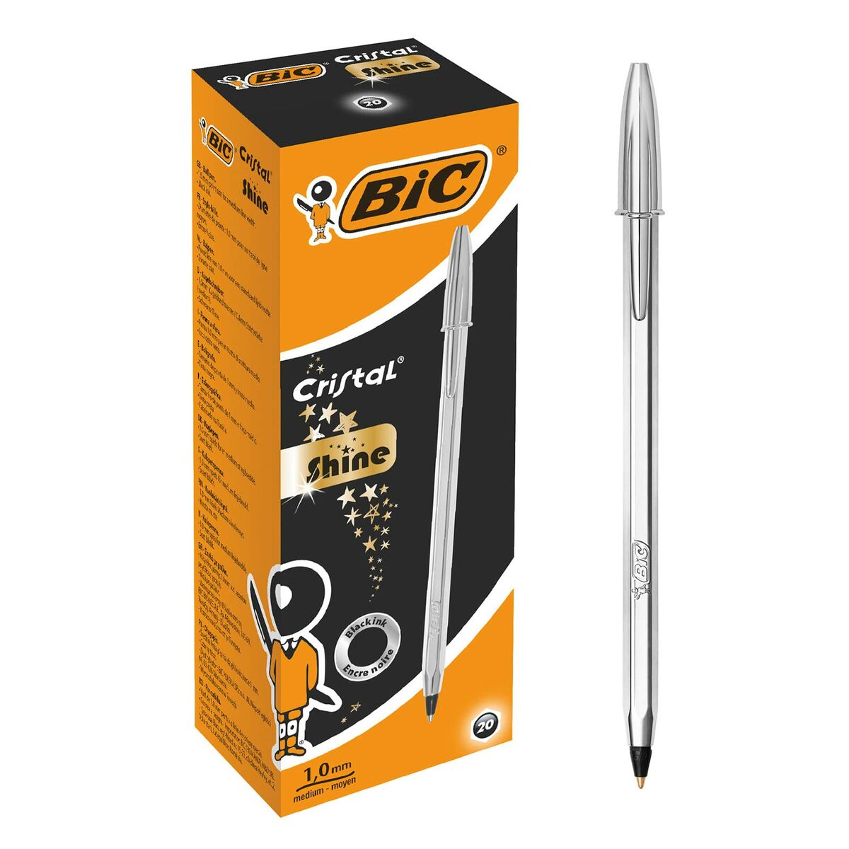 Penna a inchiostro liquido Bic 921339 Nero Argentato 0,32 mm (20 Pezzi) - Immagine 2