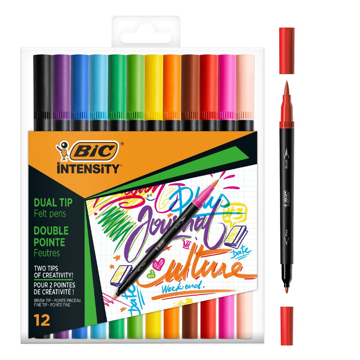 Set di Pennarelli Bic Intensity 12 Pezzi Multicolore - Immagine 1