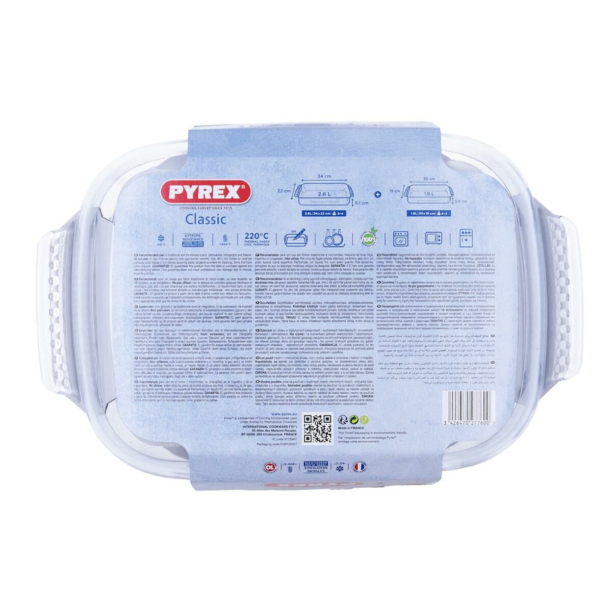 Set di Teglie da Forno Pyrex Classic Trasparente Vetro (2 Unità) - Immagine 3