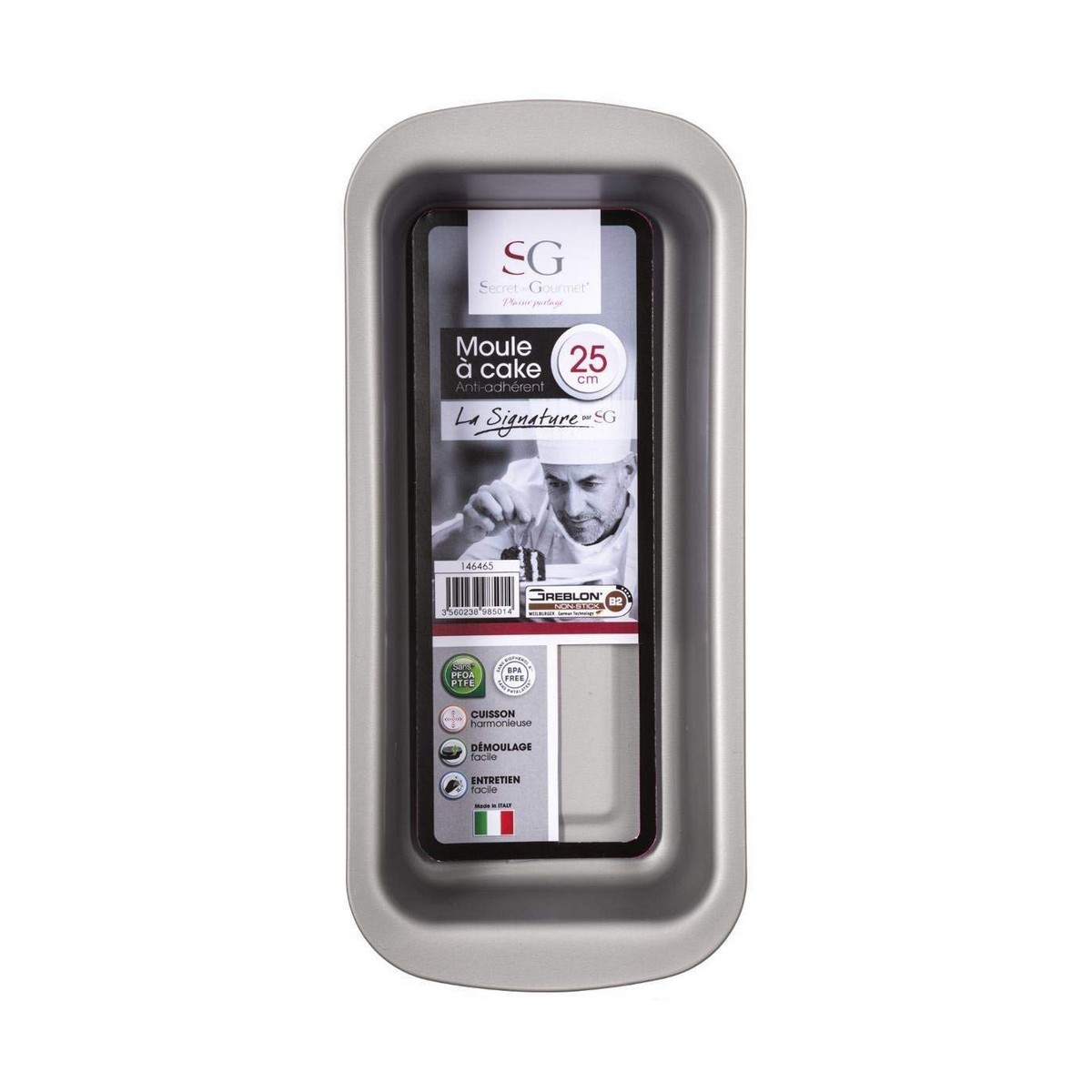 Stampo Rettangolare Secret de Gourmet Alluminio Cromato (25 cm) - Immagine 2