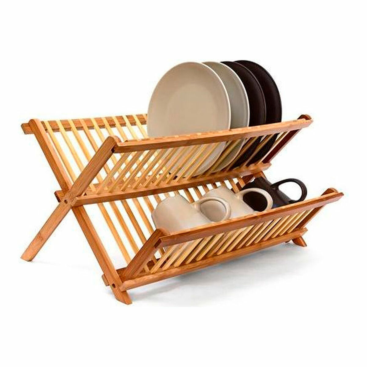 Scolapiatti da Lavandino 5five Simply Smart Naturale 42 x 33,5 x 25,5 cm Pieghevole - Immagine 2
