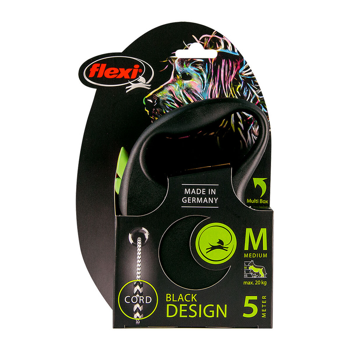 Guinzaglio per Cani Flexi BLACK DESIGN 5 m Taglia S Verde - Immagine 3