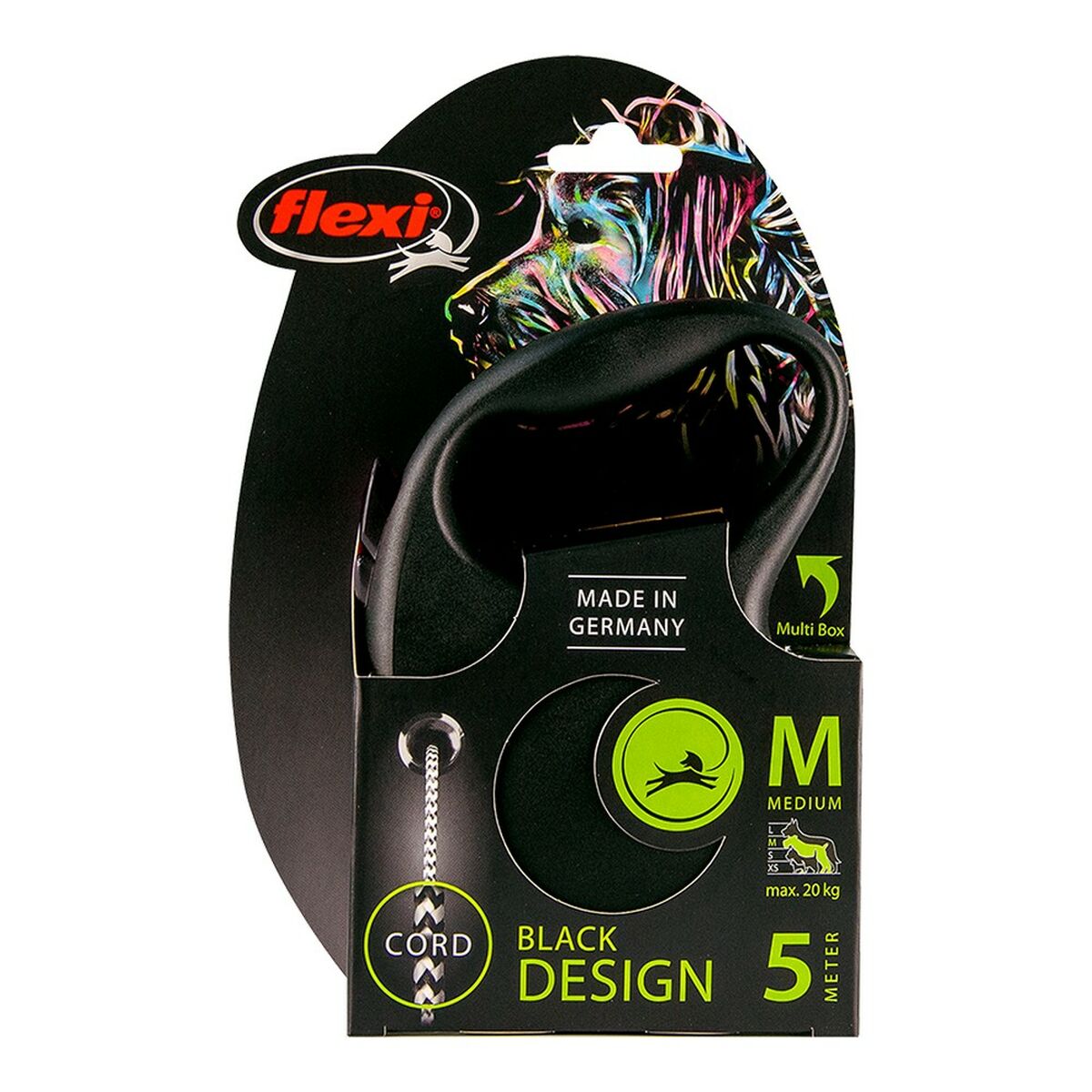 Guinzaglio per Cani Flexi BLACK DESIGN 5 m Taglia M Silver - Immagine 3