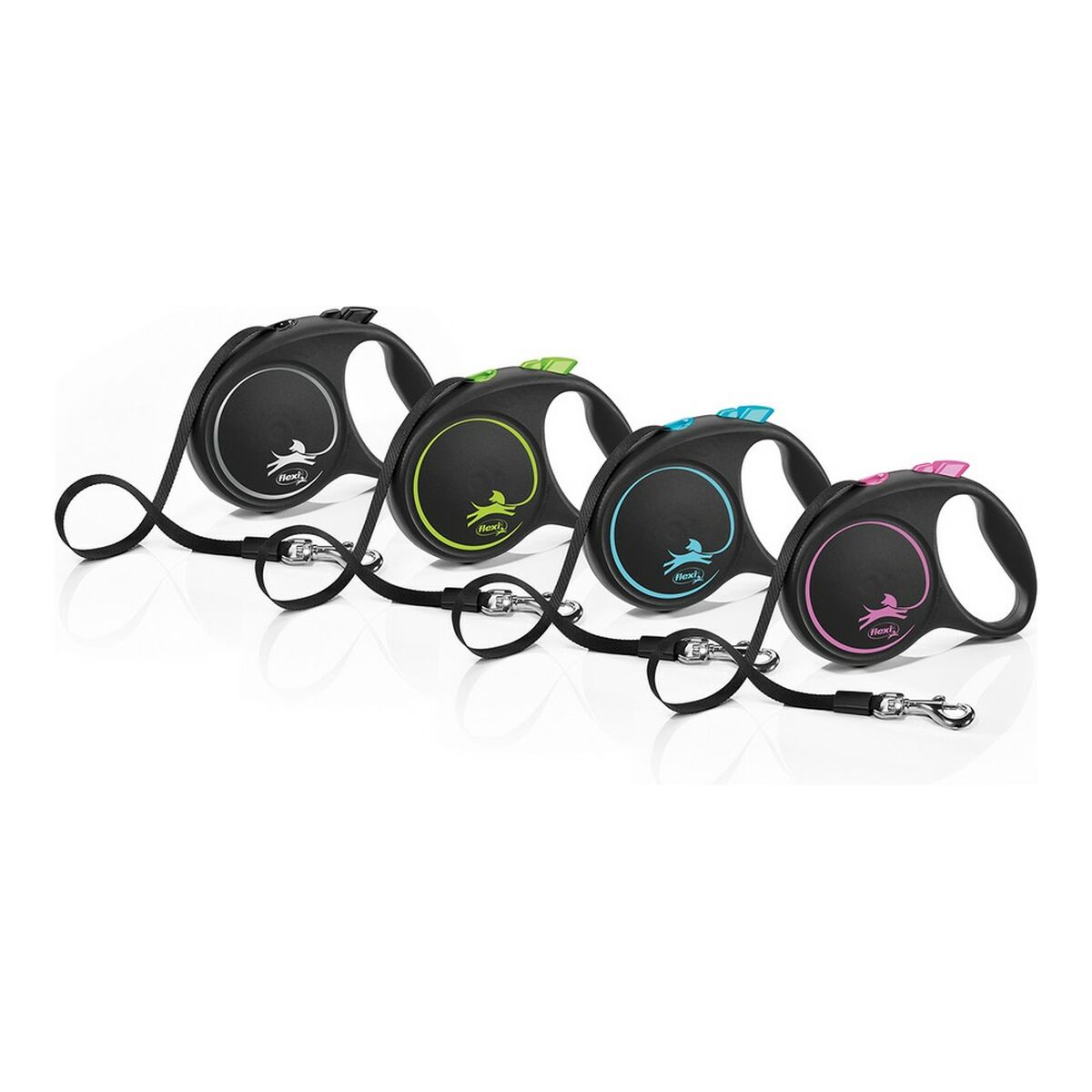 Guinzaglio per Cani Flexi BLACK DESIGN 5 m Taglia M Verde - Immagine 3