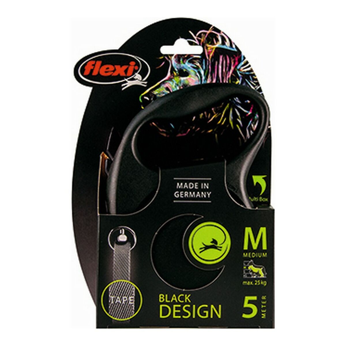 Guinzaglio per Cani Flexi BLACK DESIGN 5 m Taglia L Silver - Immagine 3