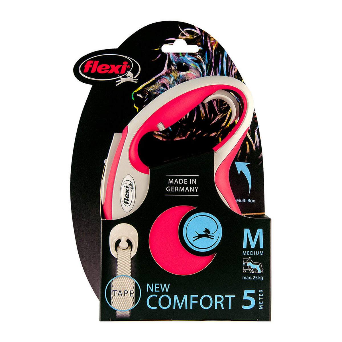 Guinzaglio per Cani Flexi NEW COMFORT 5 m Rosso Taglia S - Immagine 2