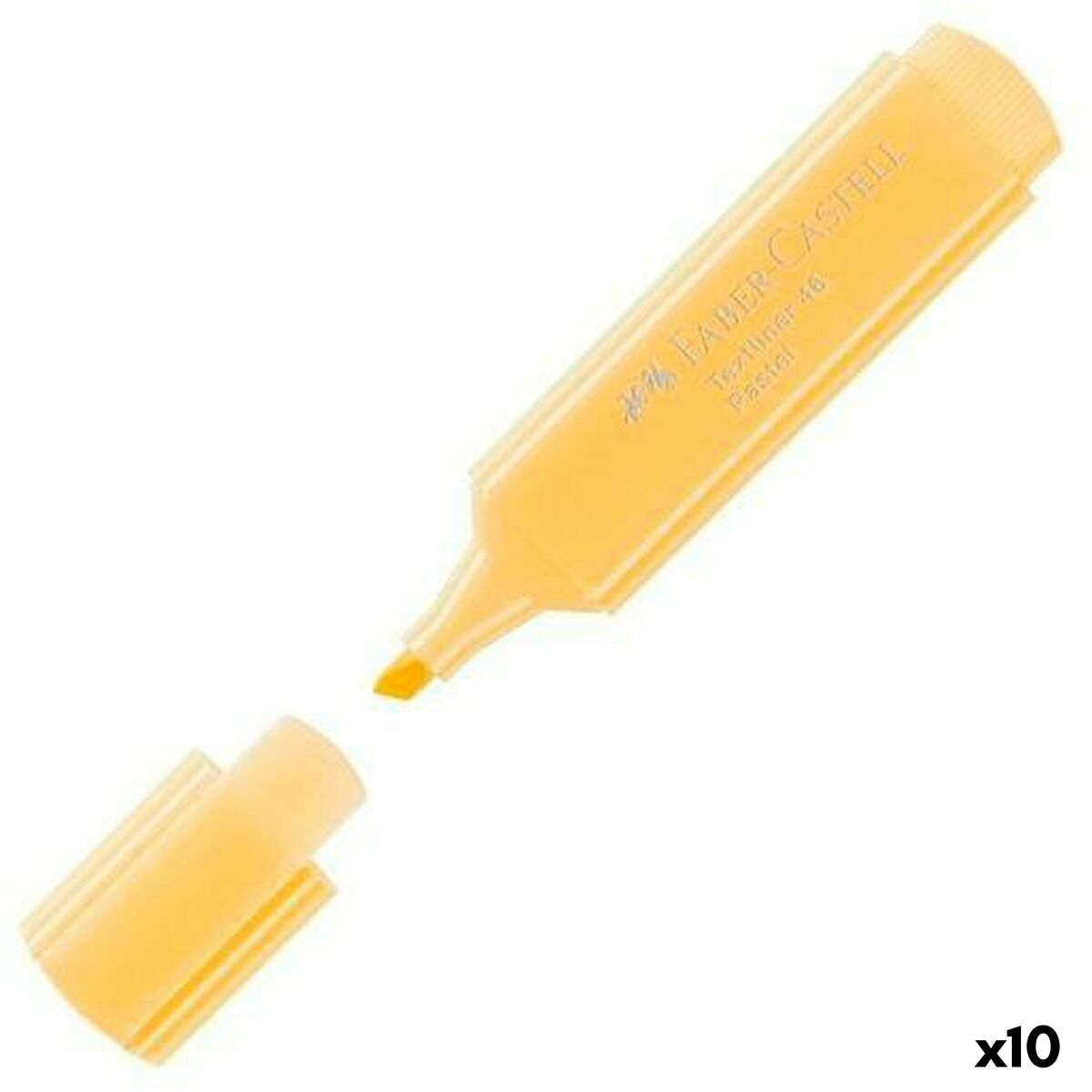 Pennarello Faber-Castell Textliner 1546 Pastel Giallo (10 Unità) - Immagine 2
