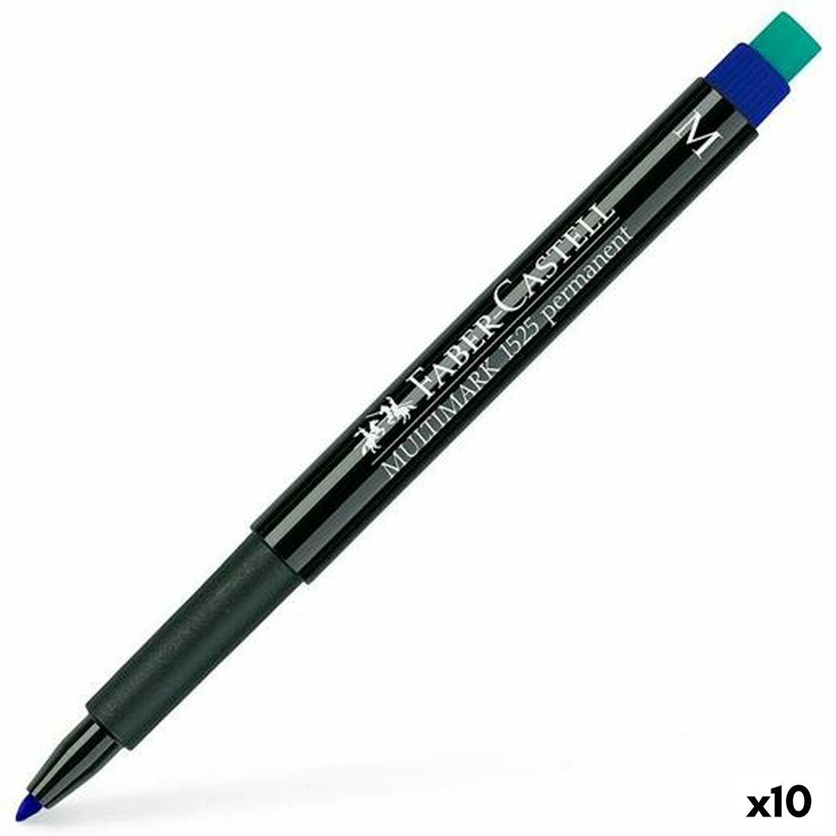 Marcatore permanente Faber-Castell Multimark 1523 M Azzurro (10 Unità) - Immagine 1