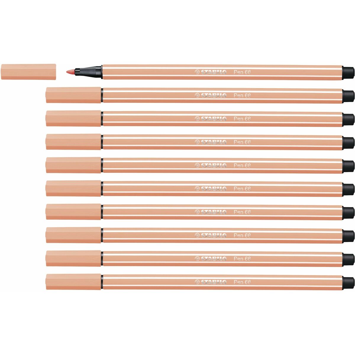 Pennarelli Stabilo Pen 68 Carne (10 Pezzi)