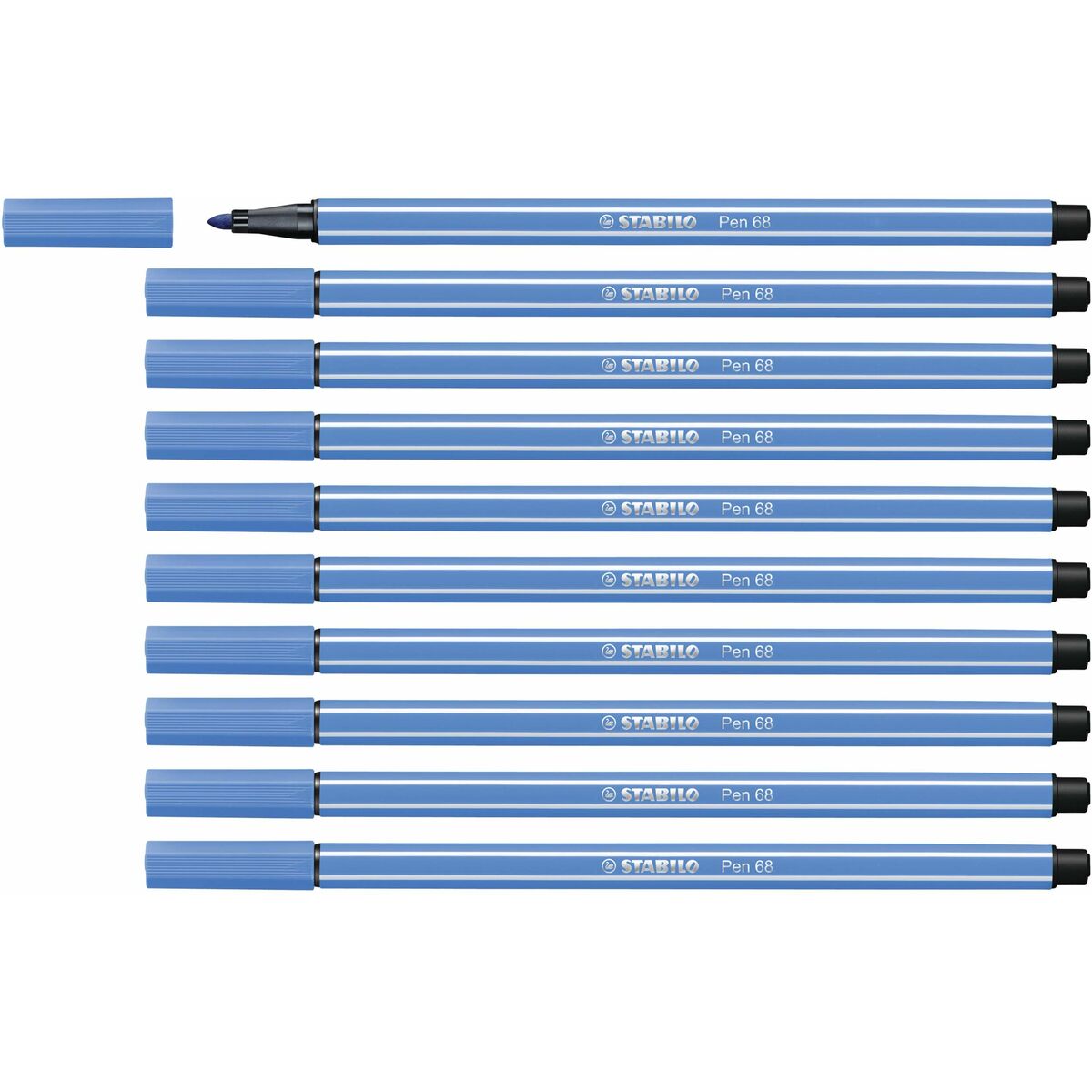 Pennarelli Stabilo Pen 68 Blu scuro (10 Pezzi)