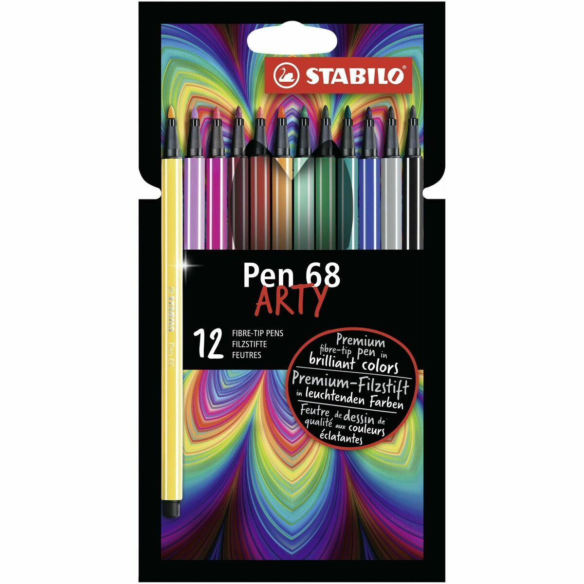 Set di Pennarelli Stabilo Pen 68 ARTY 12 Pezzi Multicolore