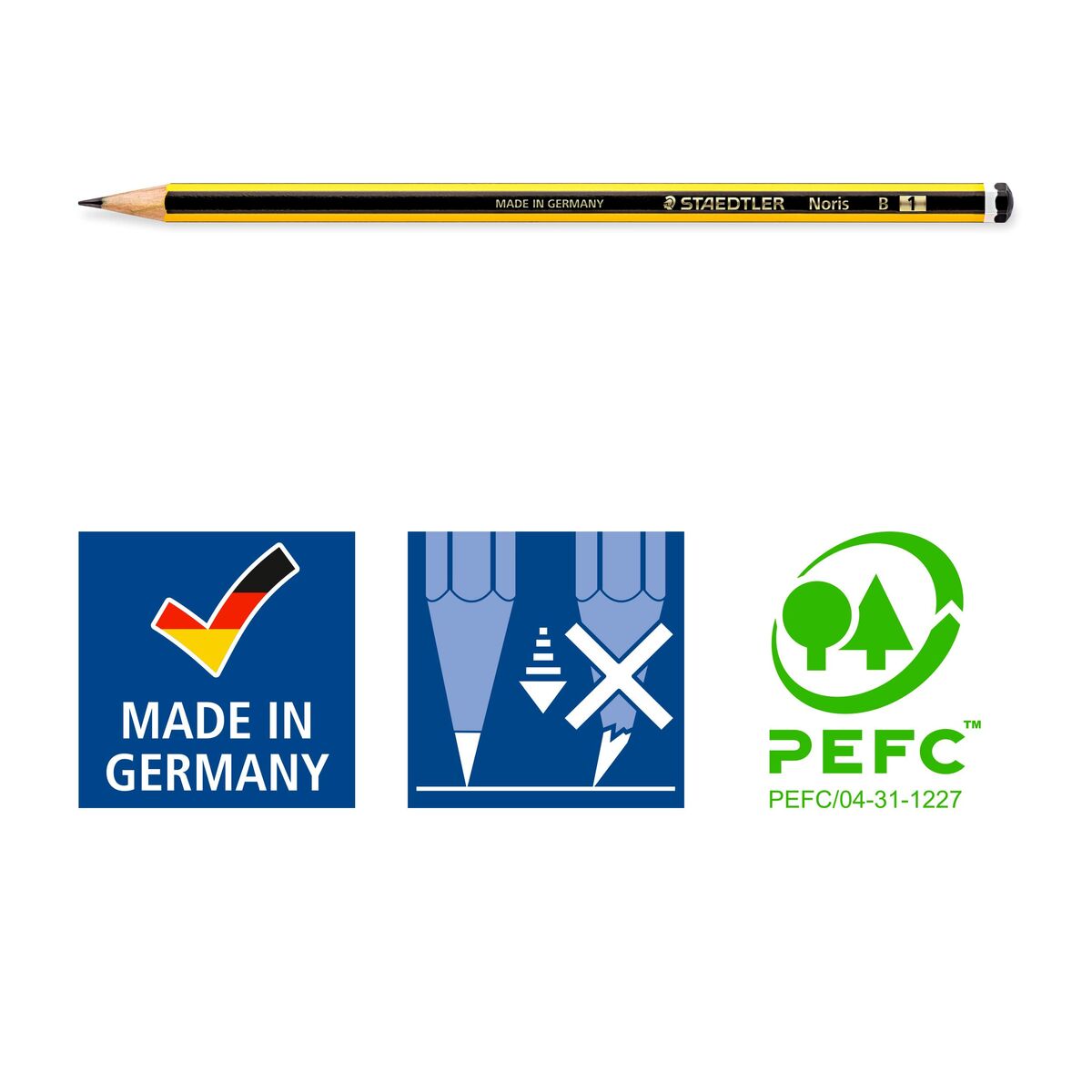 Matita Staedtler Noris 120-1 Esagonale B (12 Unità) - Immagine 6