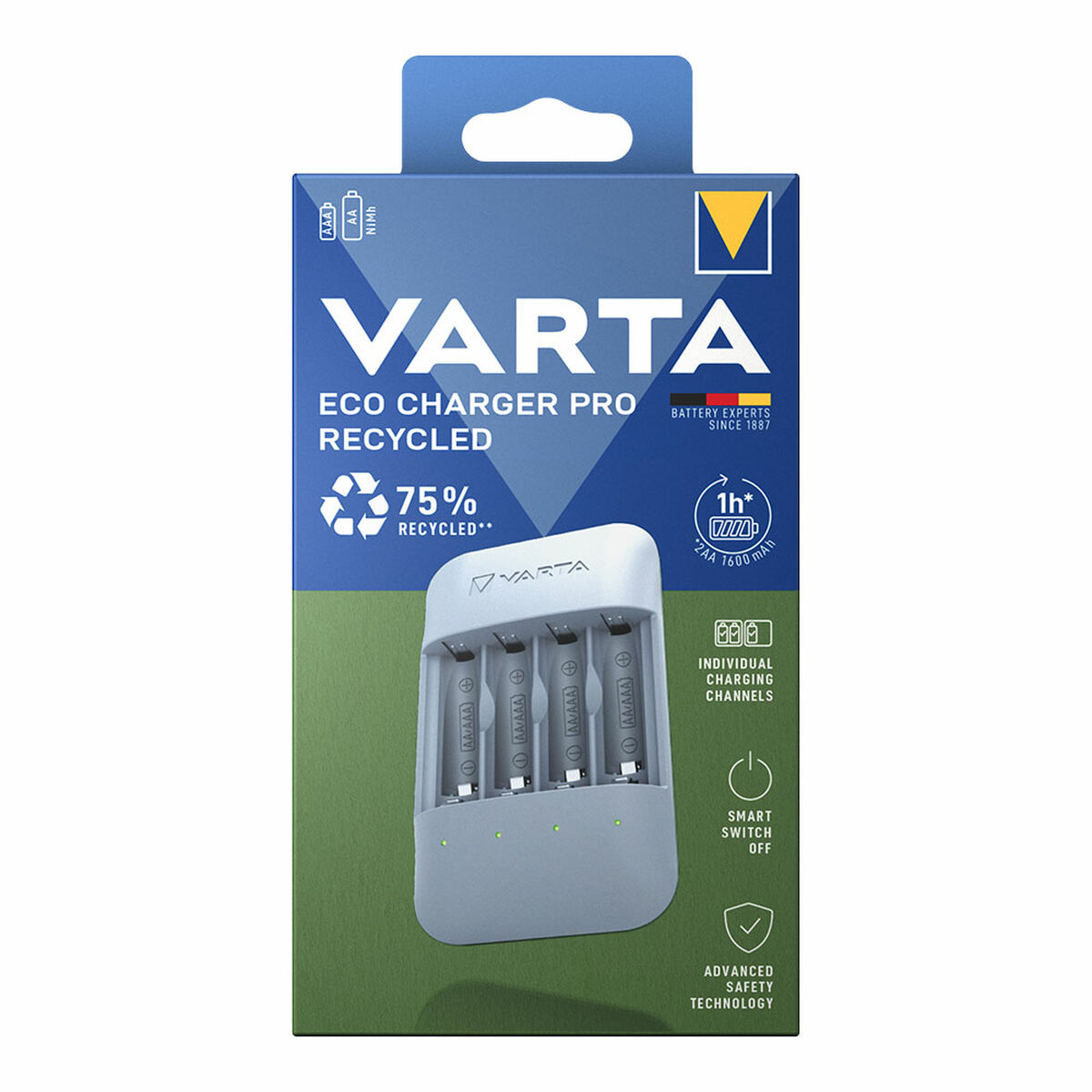 Caricabatterie Varta Eco Charger Pro Recycled 4 Batterie - Immagine 3