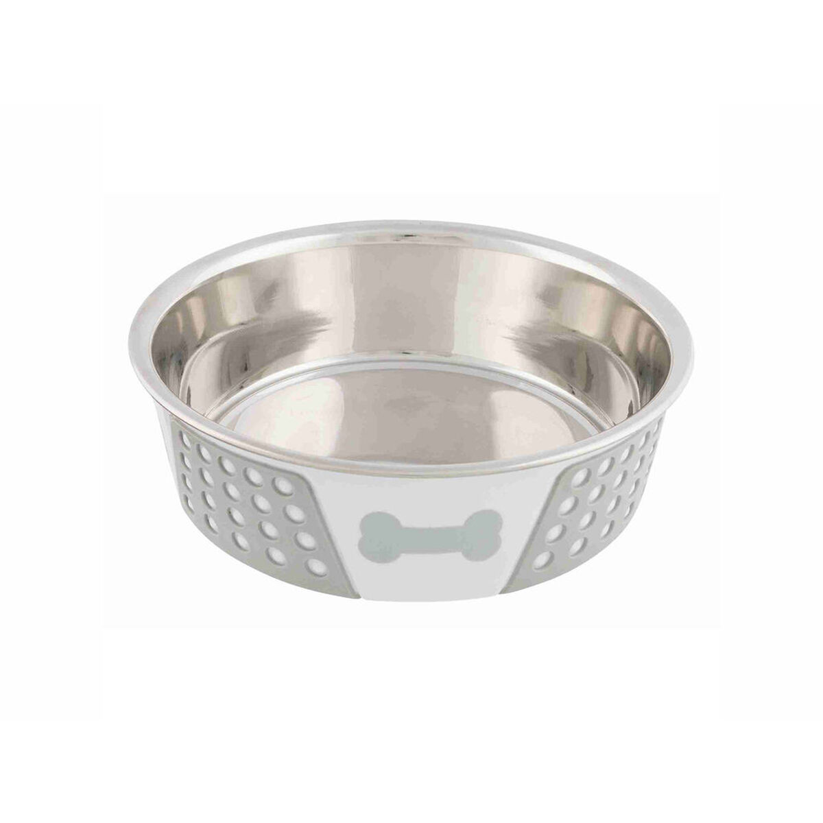 Ciotola per animali domestici Trixie Azzurro Bianco Grigio Silicone Acciaio inossidabile 1,4 L