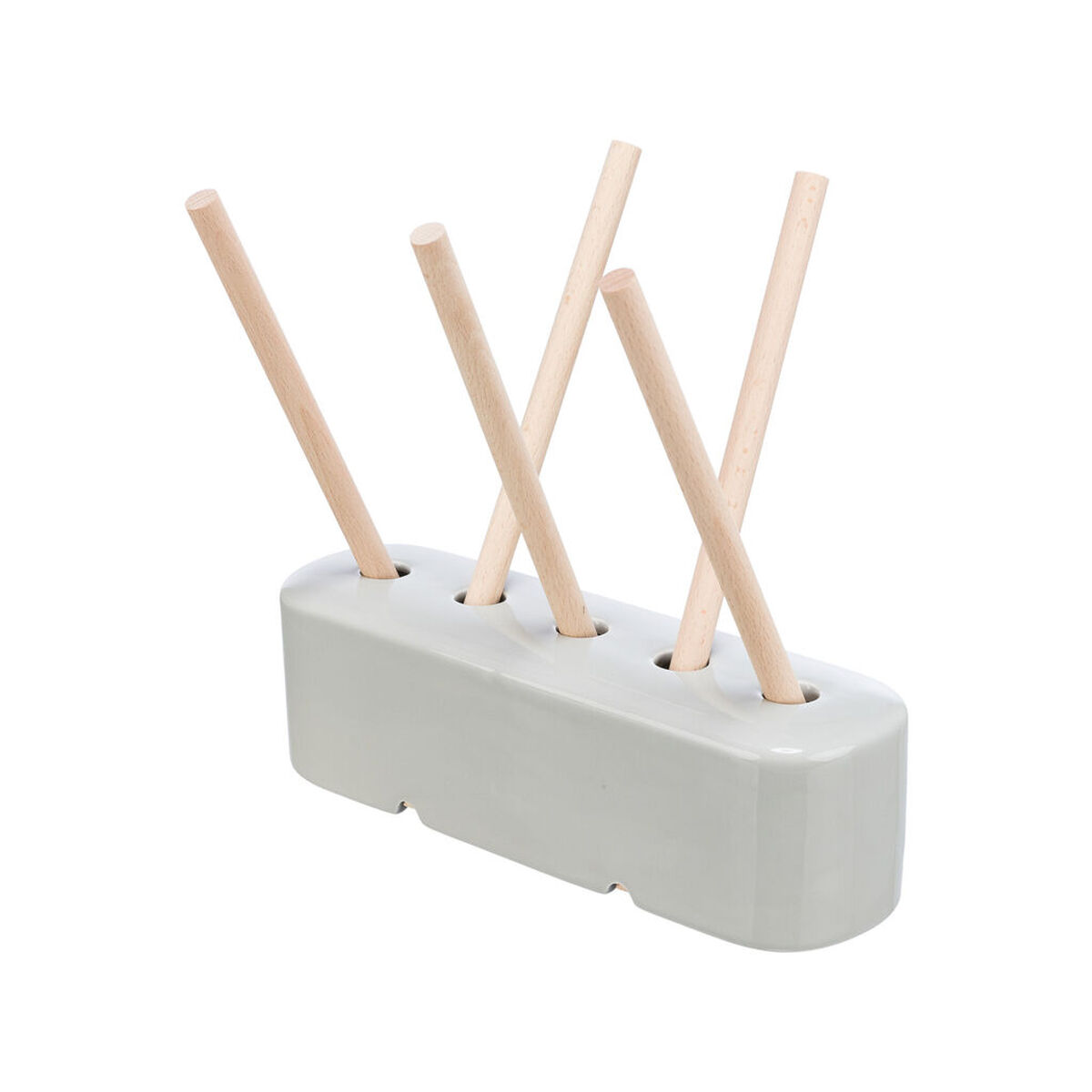 Mangiatoia Trixie Grigio Legno Ceramica 26 × 23 × 17 CM Fieno