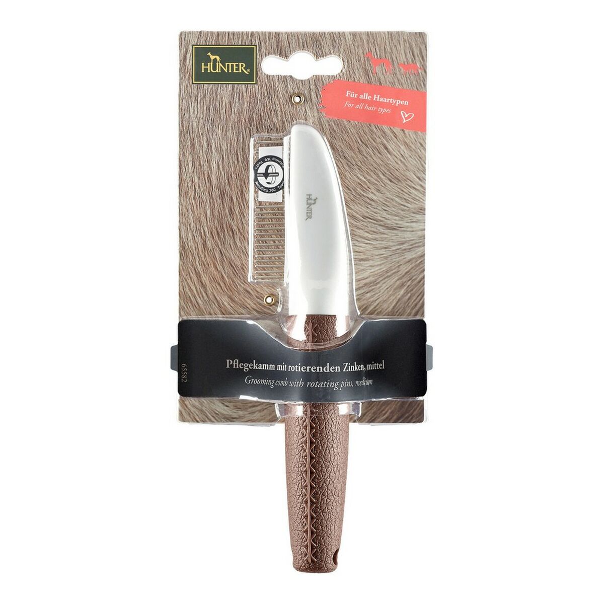 Pettine Hunter Marrone Plastica 12 Rastrello Girevole