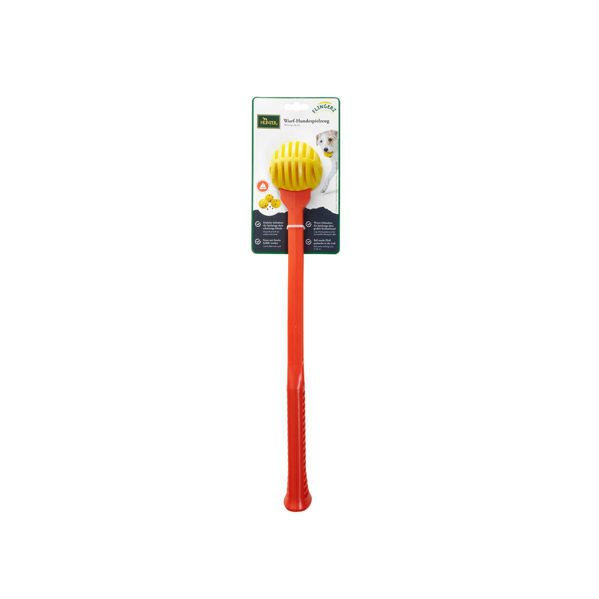 Lancia Palline per Cani Hunter Giallo Arancio Gomma Sfera