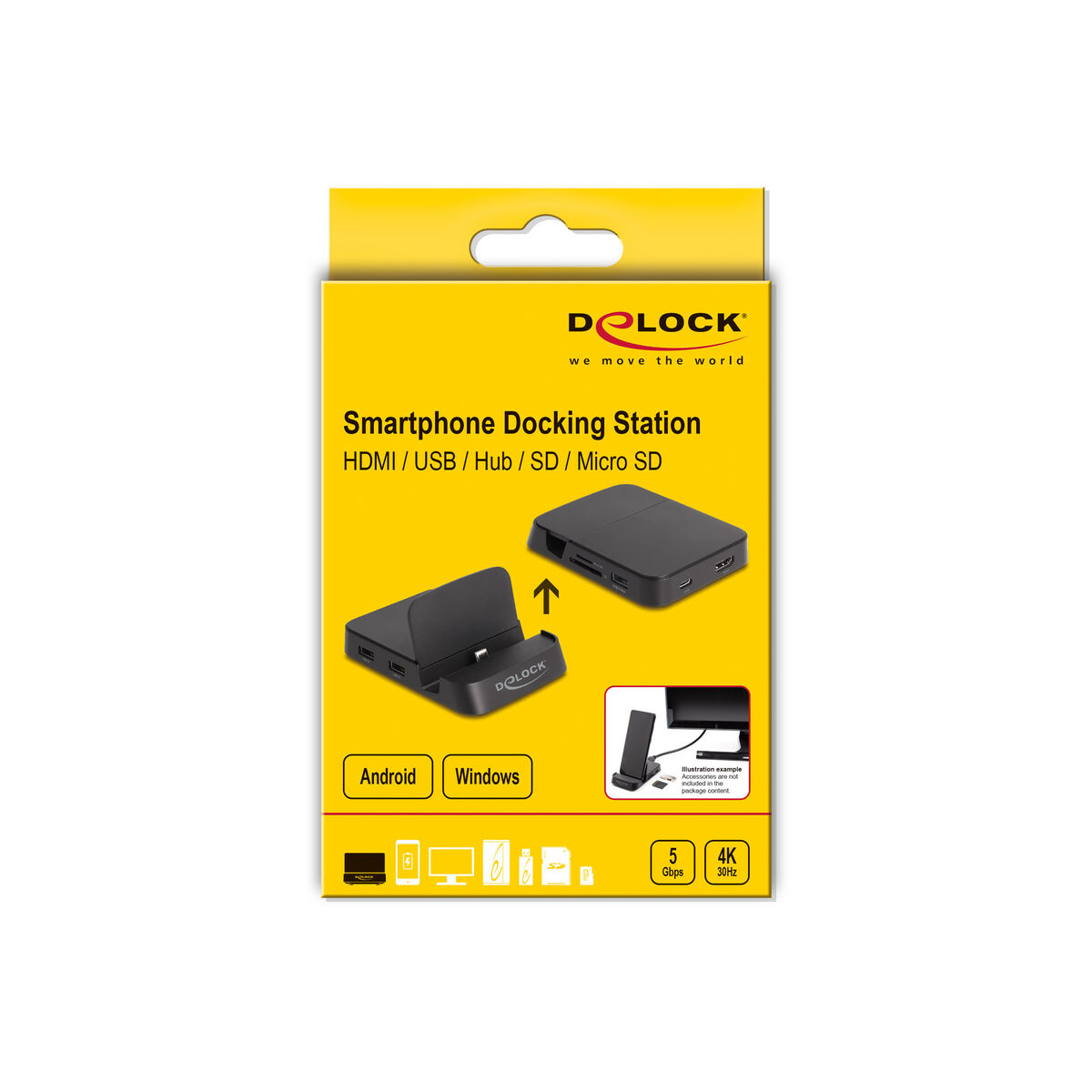 Dock/Base di ricarica DELOCK 88018 Nero - Immagine 1