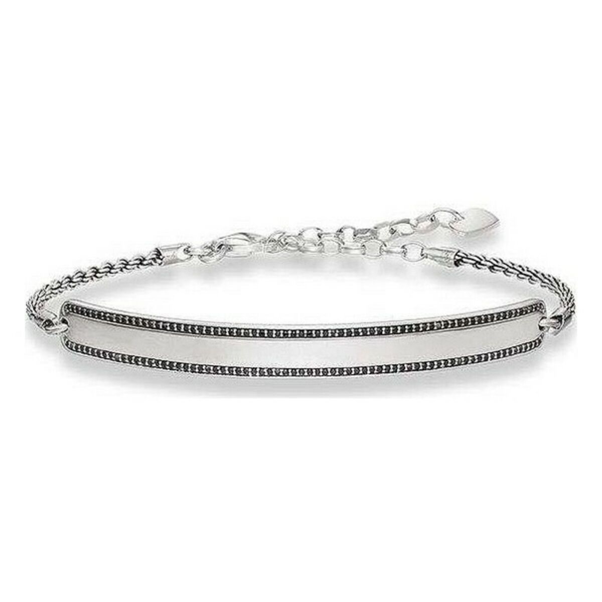 Bracciale Unisex Thomas Sabo LBA0009-643-11 Argentato Nero 19 cm 15-18 cm - Immagine 2