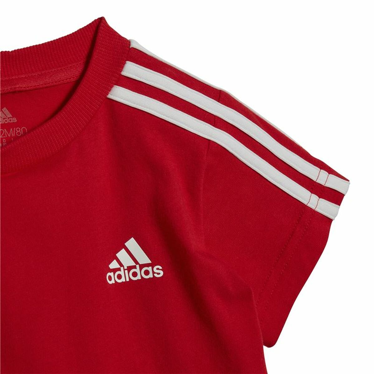 Completo Sportivo per Neonati Adidas Three Stripes Rosso - Immagine 6
