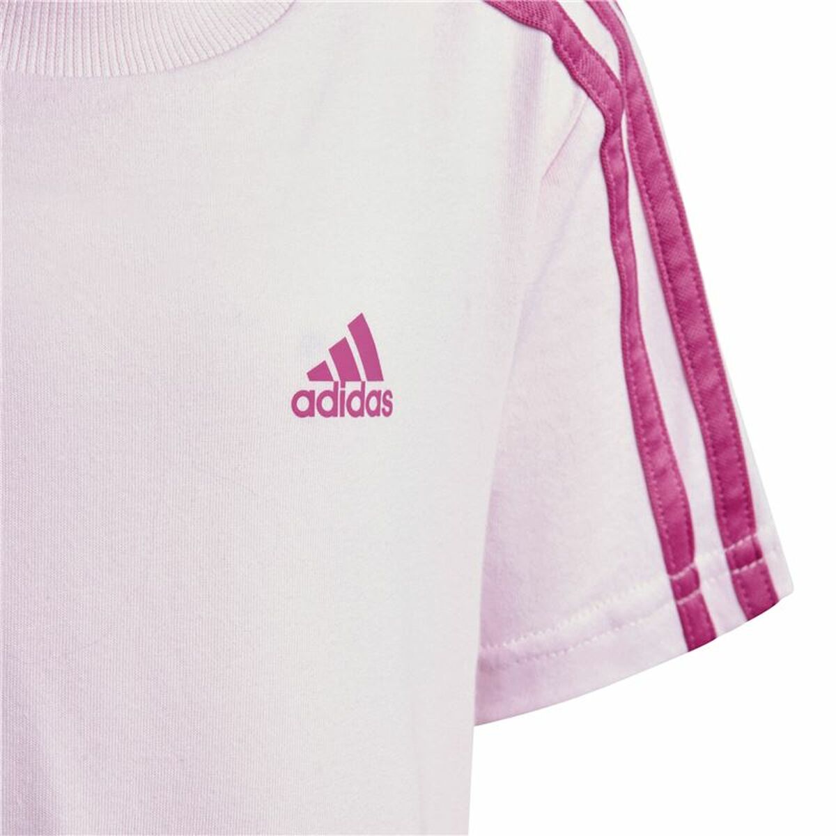 Completo Sportivo per Bambini Adidas 3 Stripes Rosa - Immagine 6