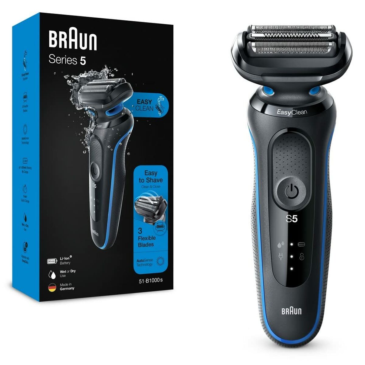 Rasoio Braun 5 51-B1000s Azzurro