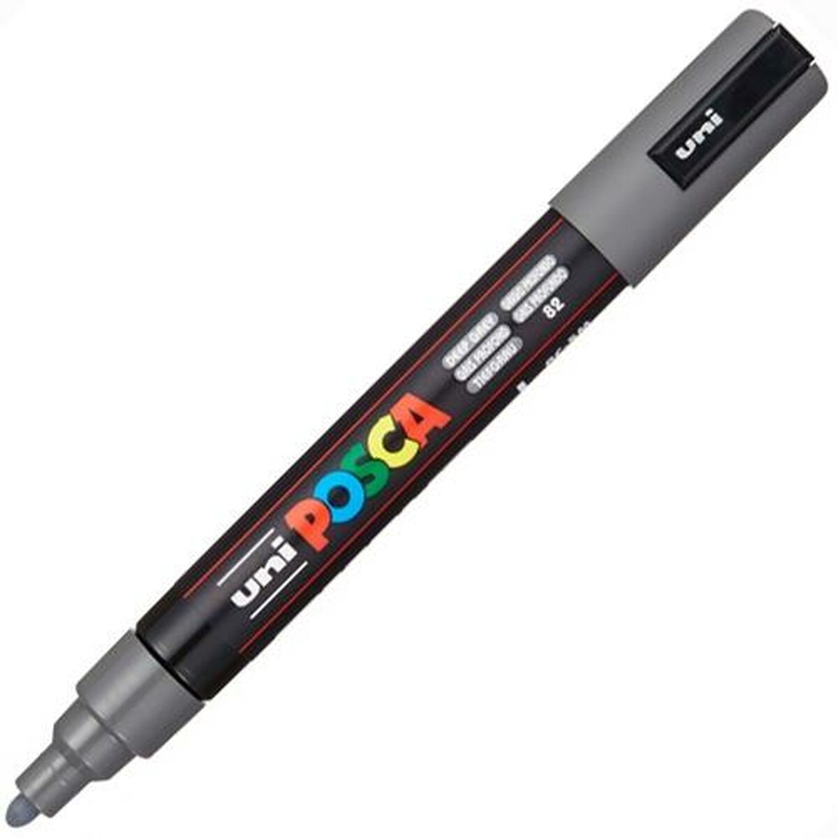 Pennarello per vernice acrilica POSCA PC-5M Grigio scuro 1,8-2,5 mm (6 Unità) - Immagine 2