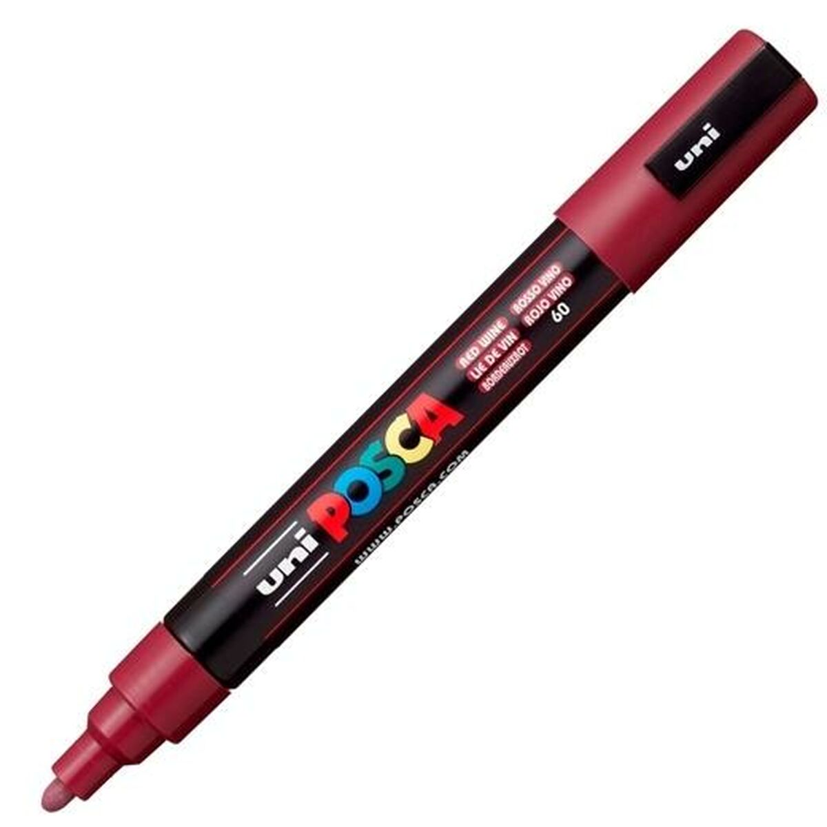 Pennarello per vernice acrilica POSCA PC-3M Vino Rosso 0,9-1,3 mm (6 Unità) - Immagine 2