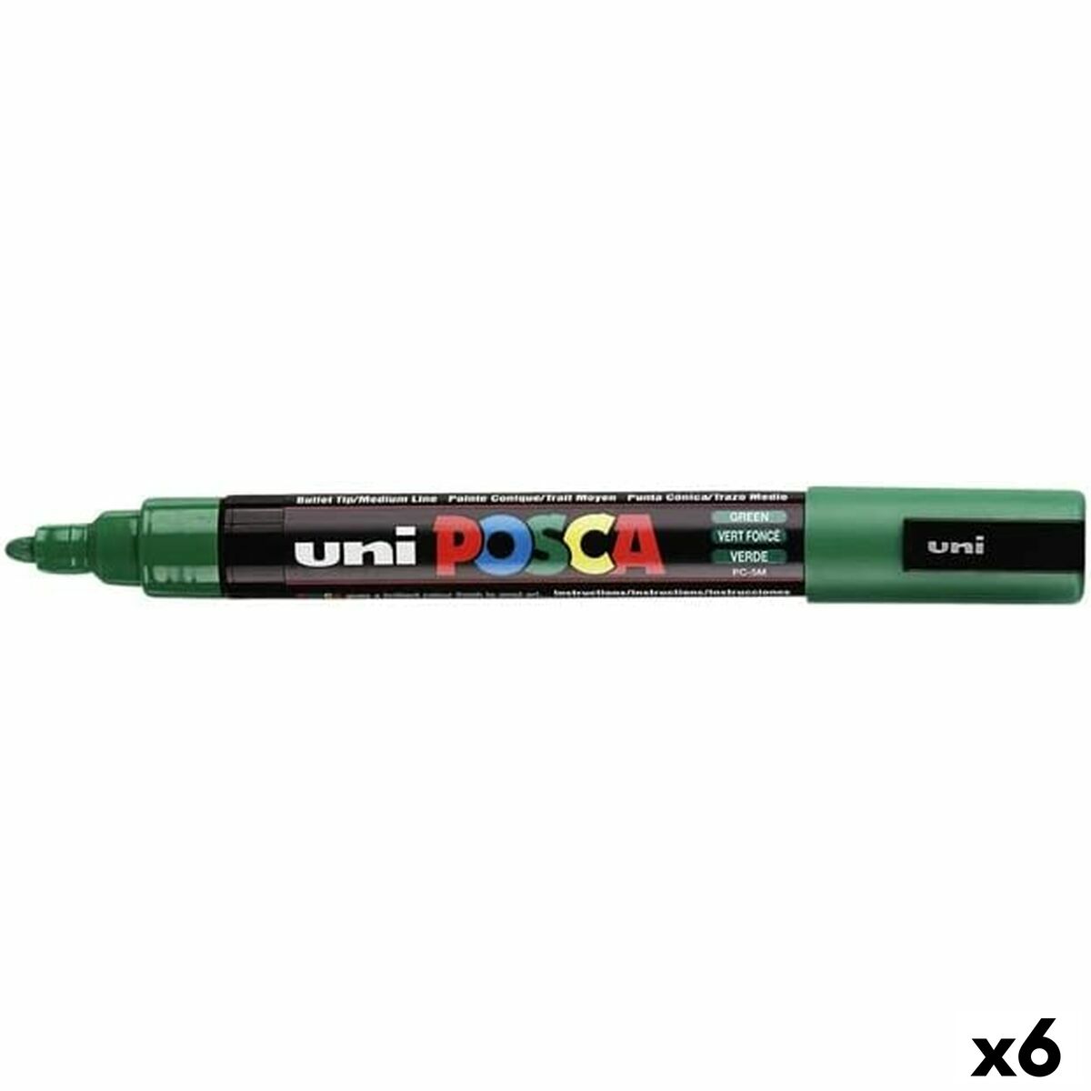 Pennarelli POSCA PC-5M Verde (6 Unità) - Immagine 1