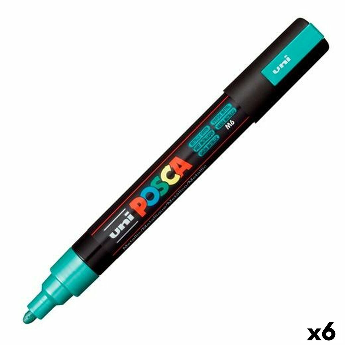 Pennarelli POSCA PC-5M Verde (6 Unità)