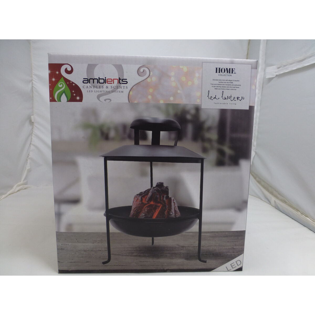 Braciere Ambients Luce LED Carbone Decorativo 22 x 30 x 22 cm (2 Unità) - Immagine 4