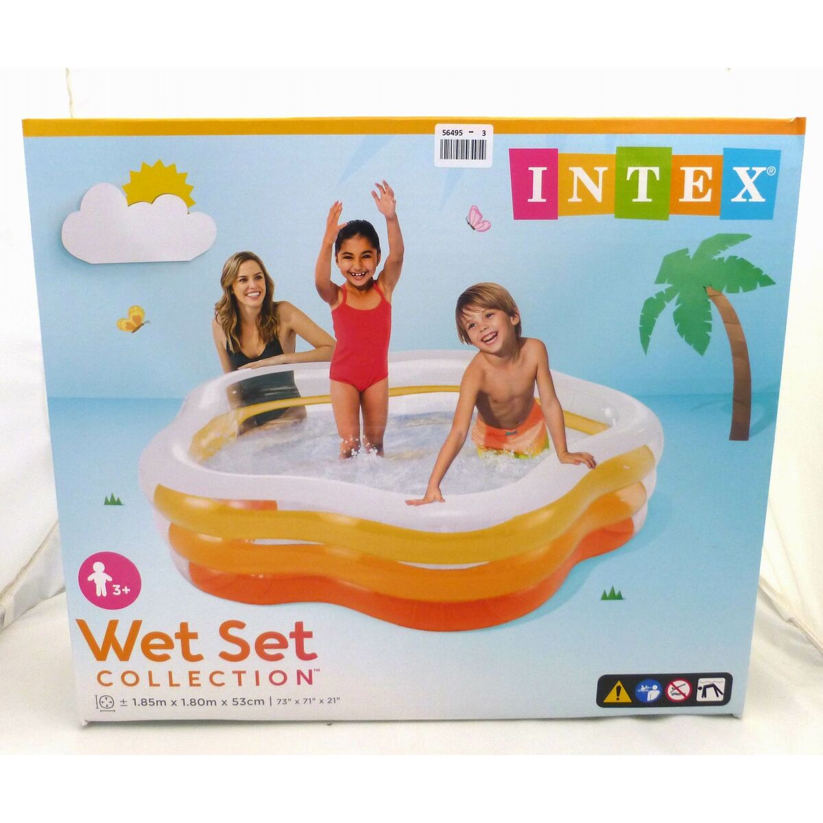 Piscina Gonfiabile per Bambini Intex 460 L 185 x 53 x 180 cm (3 Unità) - Immagine 6
