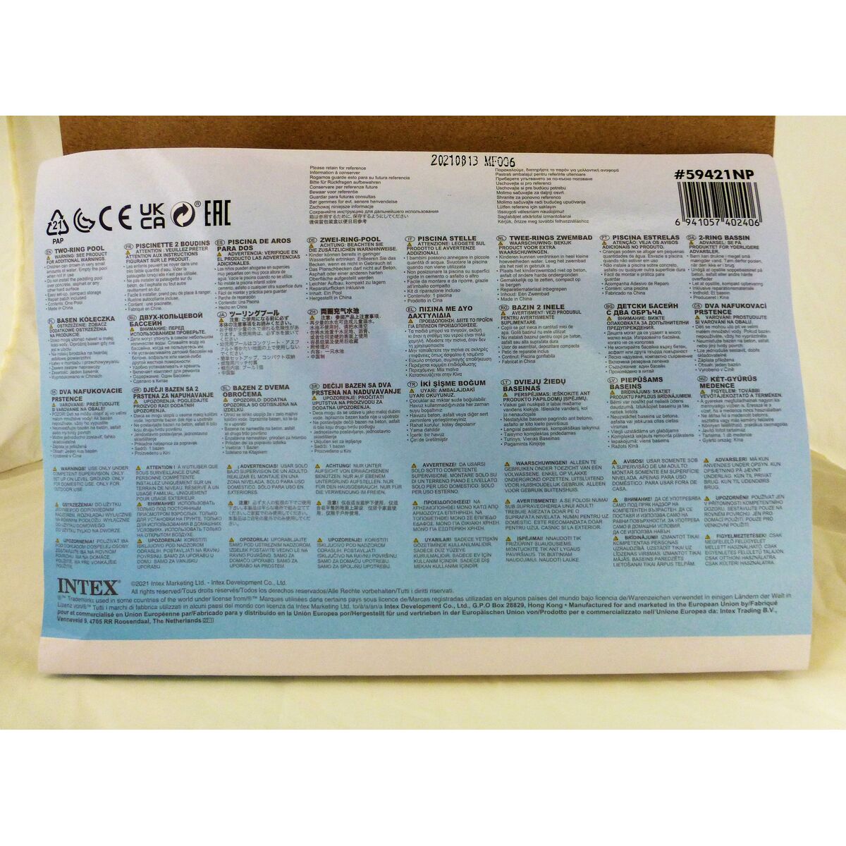 Piscina Gonfiabile per Bambini Intex Tropicale Anelli 150 l 122 x 25 cm (12 Unità) - Immagine 6
