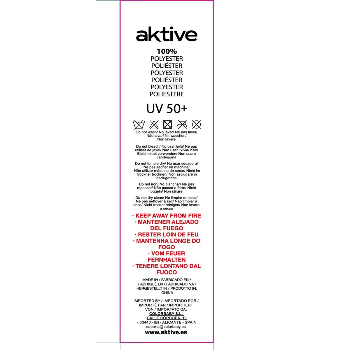 Ombrellone Aktive Azzurro 220 x 207,5 x 220 cm (6 Unità) - Immagine 5