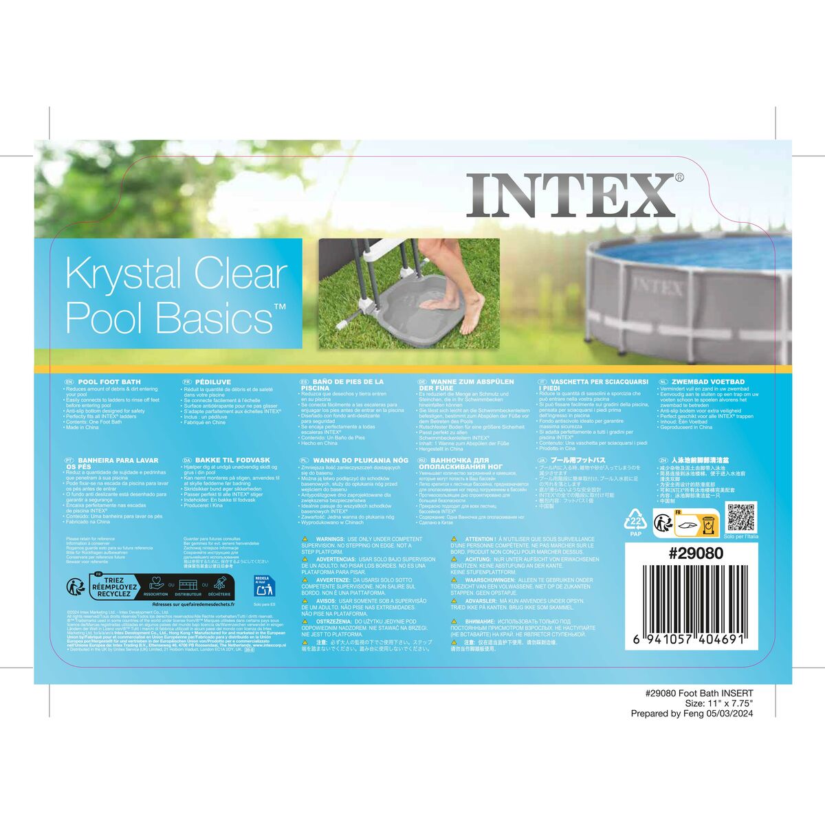 Contenitore di Plastica Intex 56 x 9 x 56 cm 46 x 9 x 56 cm 12 Unità - Immagine 6