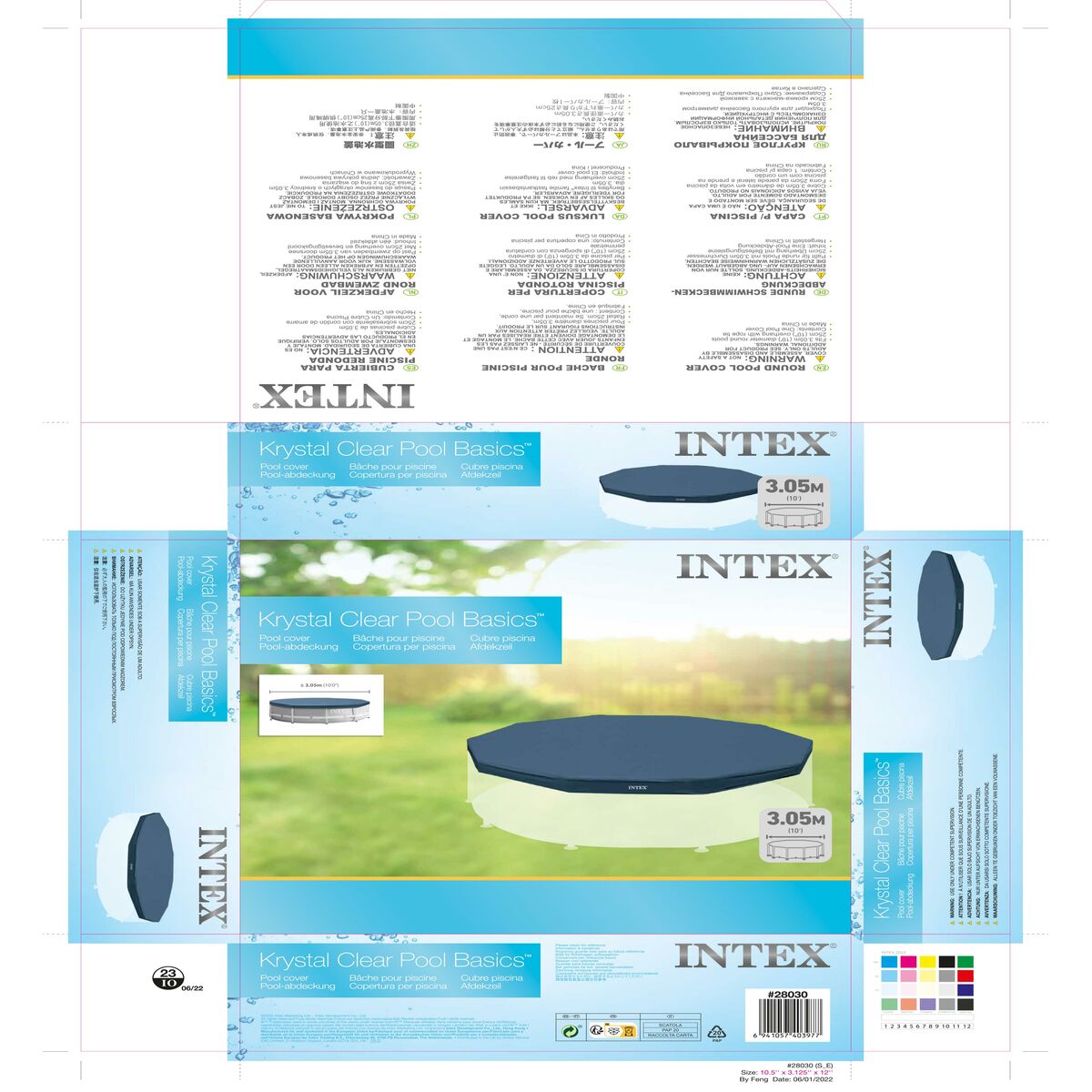 Copertura per piscina Intex 28030 METAL FRAME 305 x 25 x 305 cm - Immagine 8