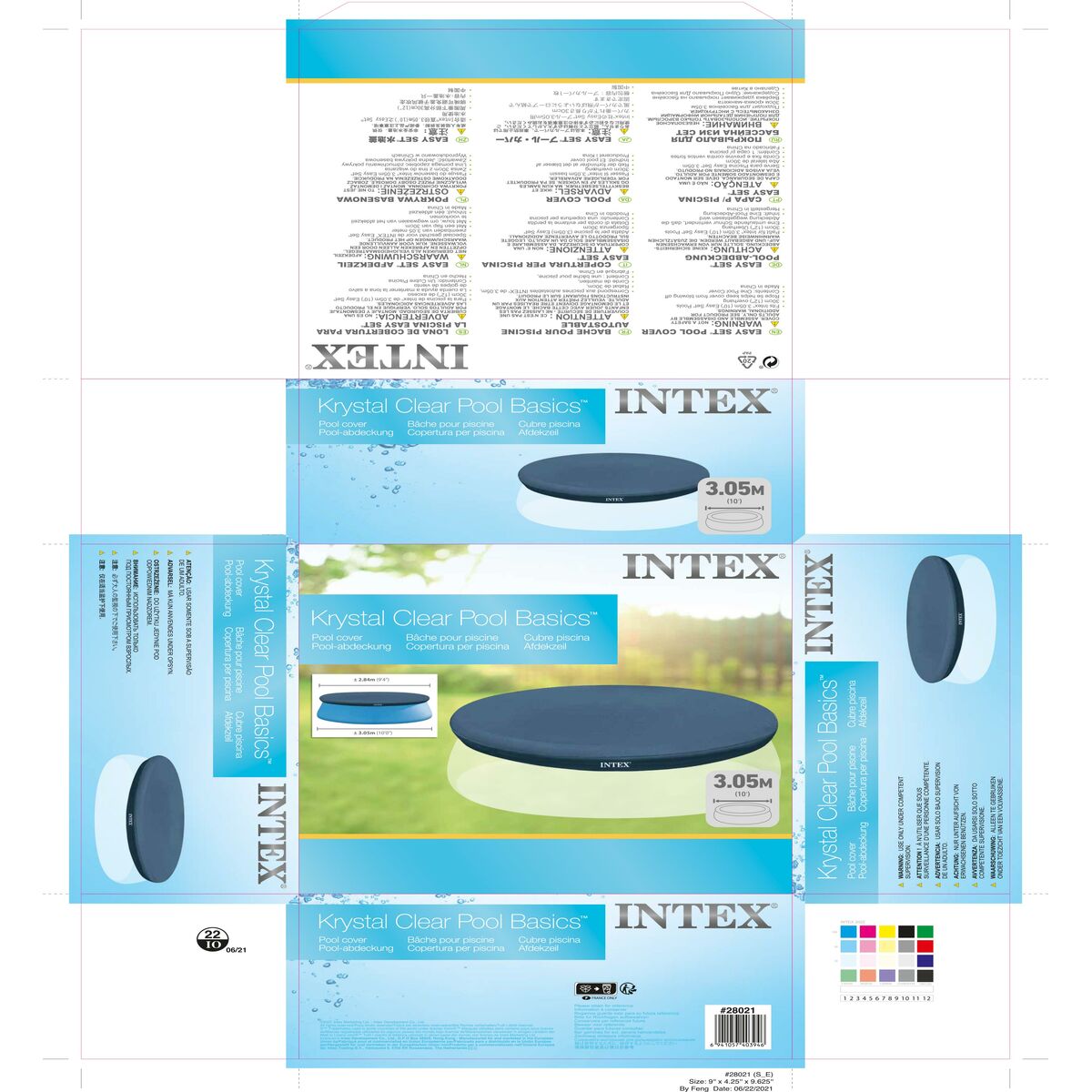Copertura per piscina Intex 28021 EASY SET 284 x 30 x 284 cm - Immagine 6