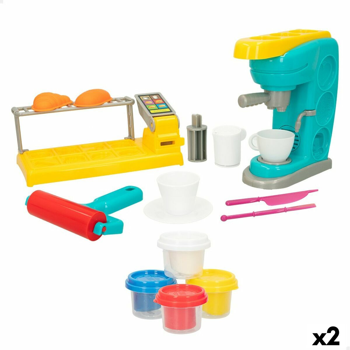 Gioco Creativo di Plastilina PlayGo (2 Unità) Caffettiera