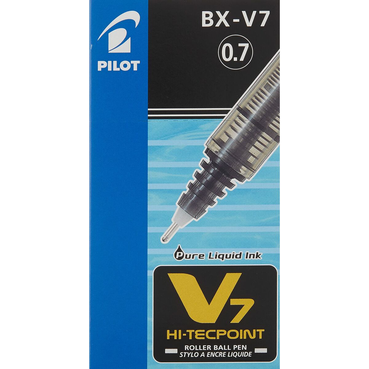 Penna a inchiostro liquido Pilot V-7 Hi-Tecpoint Nero 0,5 mm (12 Unità) - Immagine 4