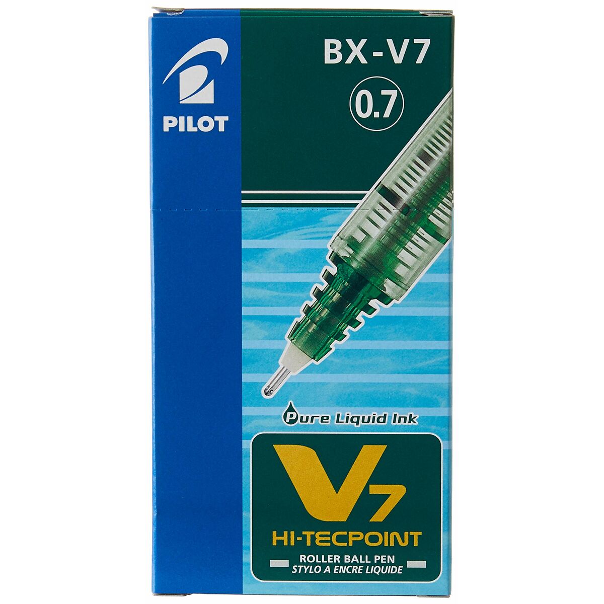 Penna a inchiostro liquido Pilot V-7 Hi-Tecpoint Verde 0,5 mm (12 Unità) - Immagine 4