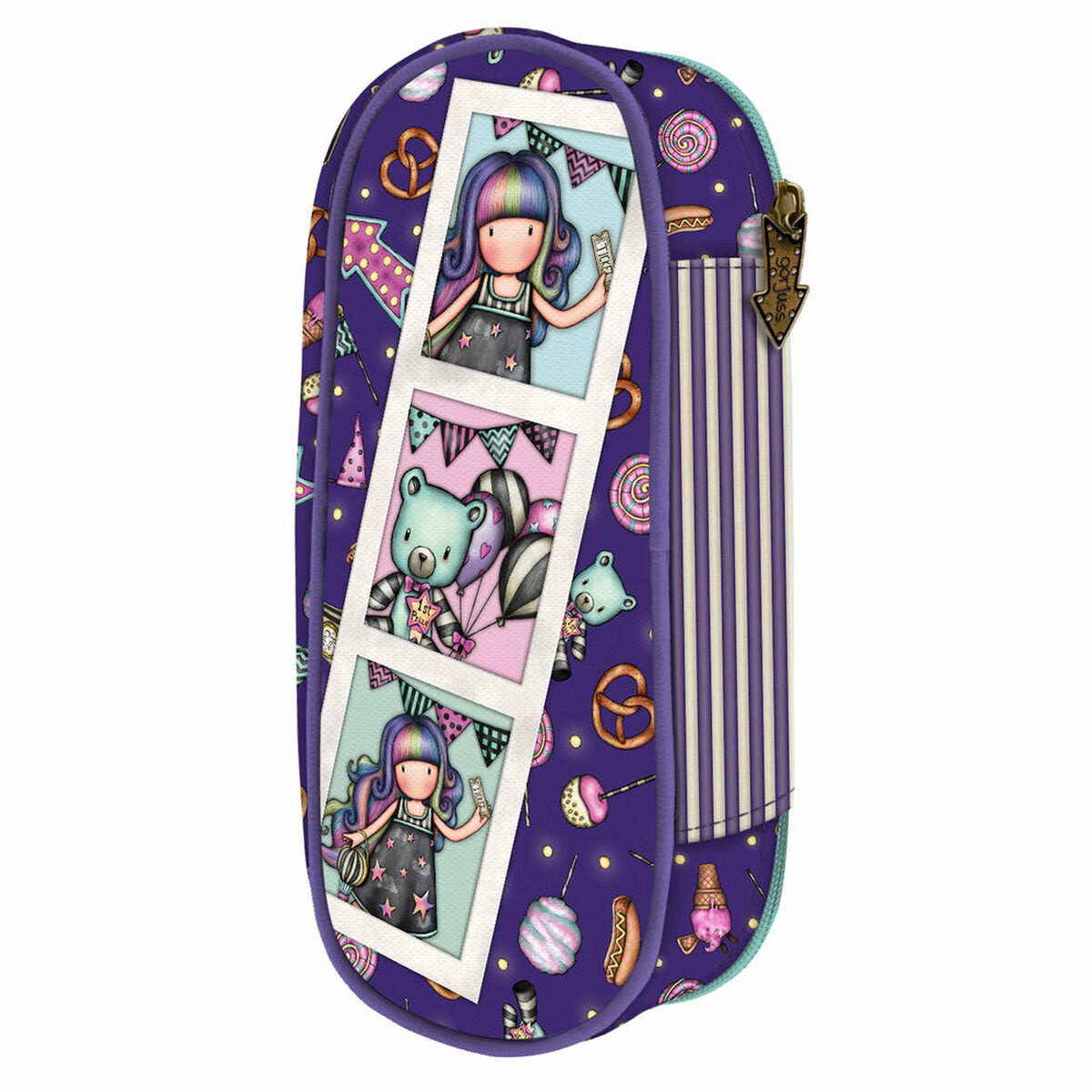 Astuccio Scuola Gorjuss Up and away Viola (10 x 23 x 6 cm) - Immagine 2